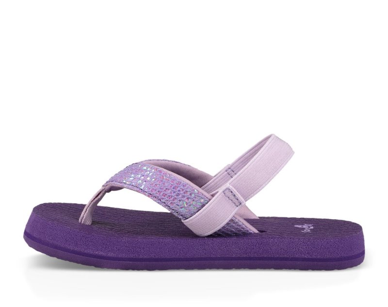 Sanuk Yoga Glitter Kids' Sandals Purple | Canada 301BEX